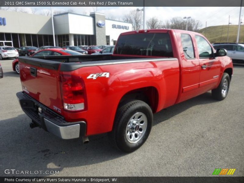 Fire Red / Dark Titanium 2011 GMC Sierra 1500 SL Extended Cab 4x4