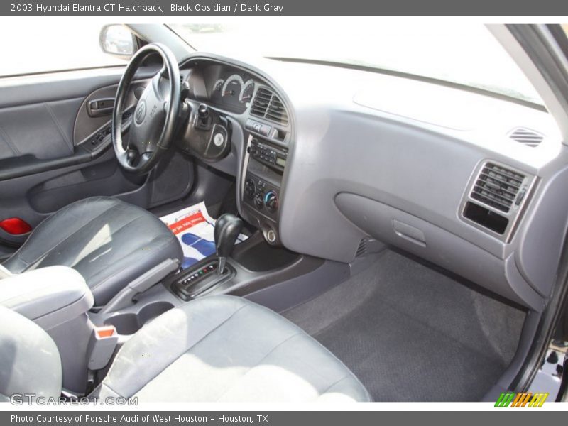 Black Obsidian / Dark Gray 2003 Hyundai Elantra GT Hatchback