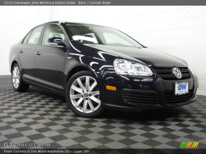 Black / Cornsilk Beige 2010 Volkswagen Jetta Wolfsburg Edition Sedan