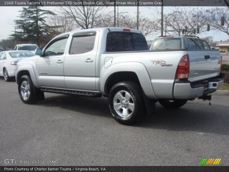 Silver Streak Mica / Graphite Gray 2008 Toyota Tacoma V6 PreRunner TRD Sport Double Cab