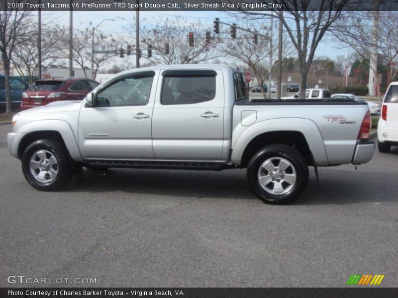Silver Streak Mica / Graphite Gray 2008 Toyota Tacoma V6 PreRunner TRD Sport Double Cab