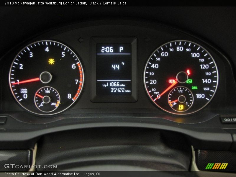 Black / Cornsilk Beige 2010 Volkswagen Jetta Wolfsburg Edition Sedan