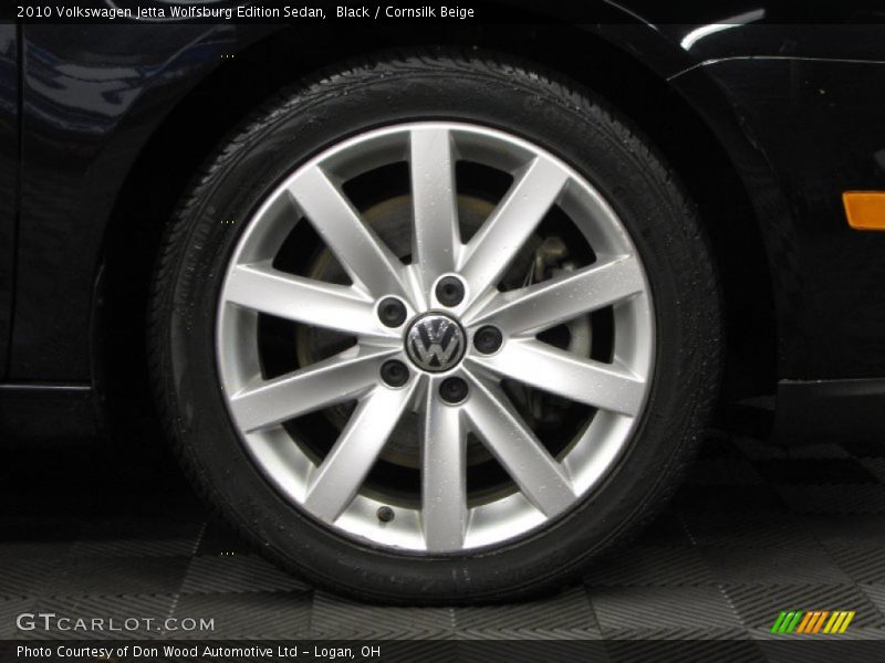 Black / Cornsilk Beige 2010 Volkswagen Jetta Wolfsburg Edition Sedan