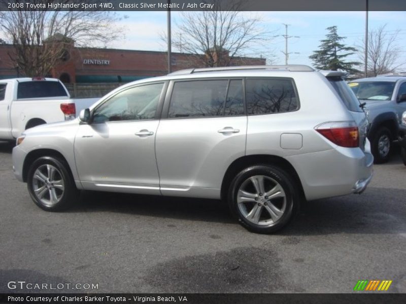 Classic Silver Metallic / Ash Gray 2008 Toyota Highlander Sport 4WD