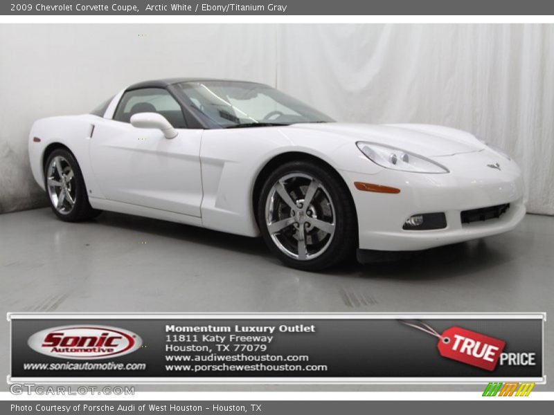 Arctic White / Ebony/Titanium Gray 2009 Chevrolet Corvette Coupe