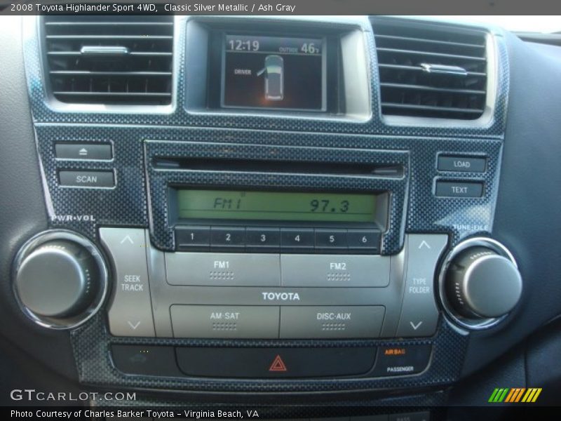 Audio System of 2008 Highlander Sport 4WD