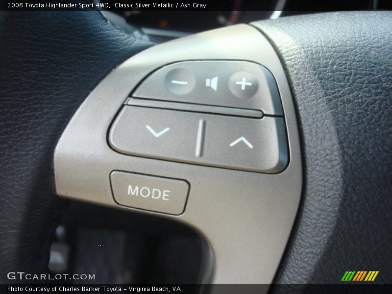 Controls of 2008 Highlander Sport 4WD