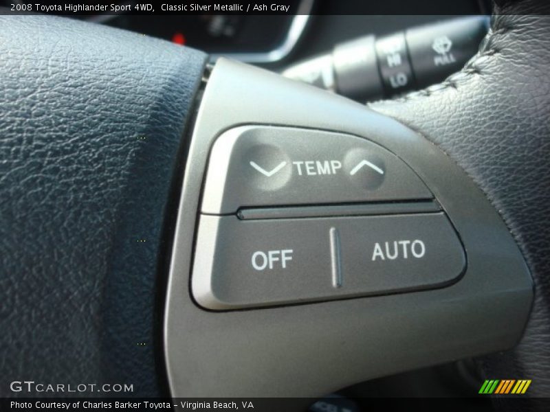 Controls of 2008 Highlander Sport 4WD