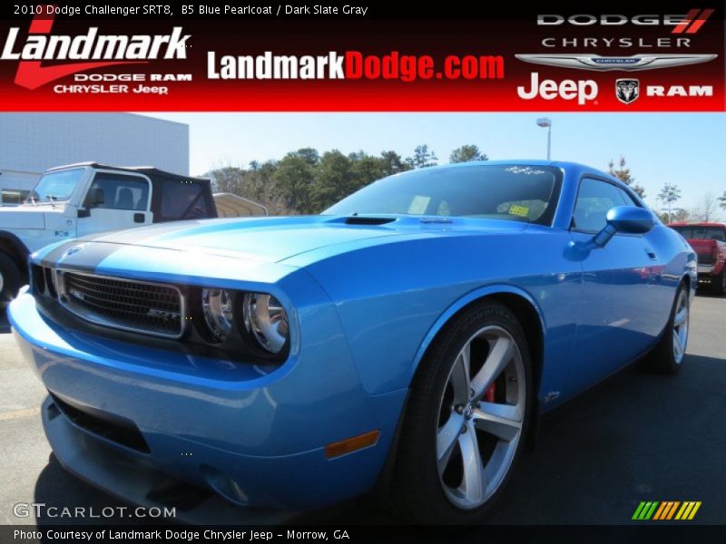 B5 Blue Pearlcoat / Dark Slate Gray 2010 Dodge Challenger SRT8