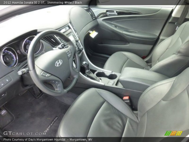 Shimmering White / Black 2012 Hyundai Sonata SE 2.0T