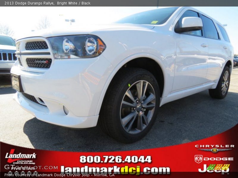 Bright White / Black 2013 Dodge Durango Rallye