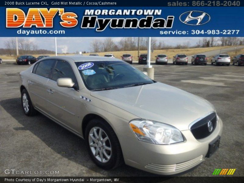 Gold Mist Metallic / Cocoa/Cashmere 2008 Buick Lucerne CXL