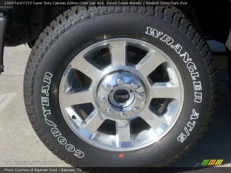 Forest Green Metallic / Medium Stone/Dark Rust 2009 Ford F250 Super Duty Cabelas Edition Crew Cab 4x4