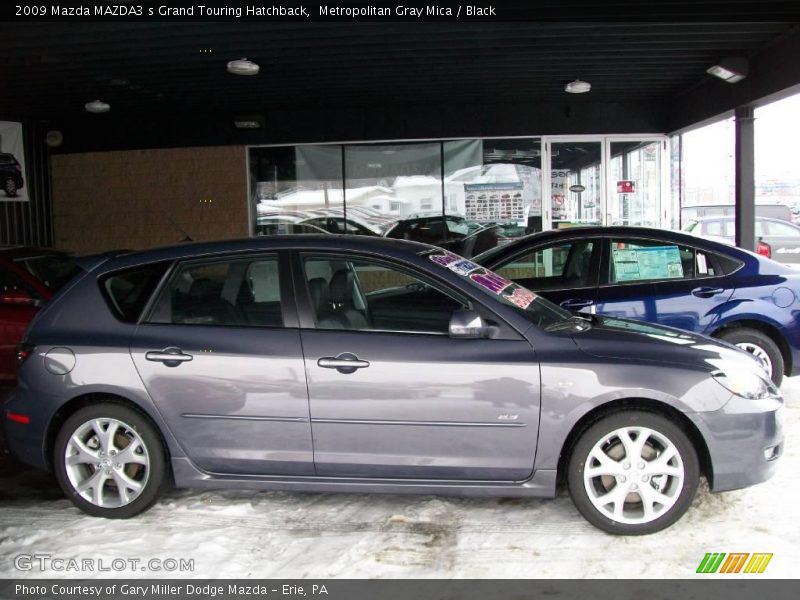 Metropolitan Gray Mica / Black 2009 Mazda MAZDA3 s Grand Touring Hatchback