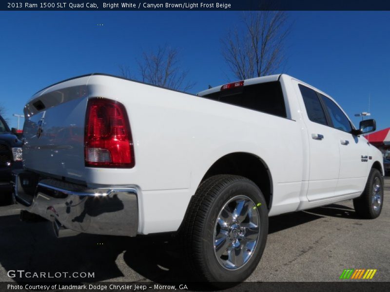 Bright White / Canyon Brown/Light Frost Beige 2013 Ram 1500 SLT Quad Cab