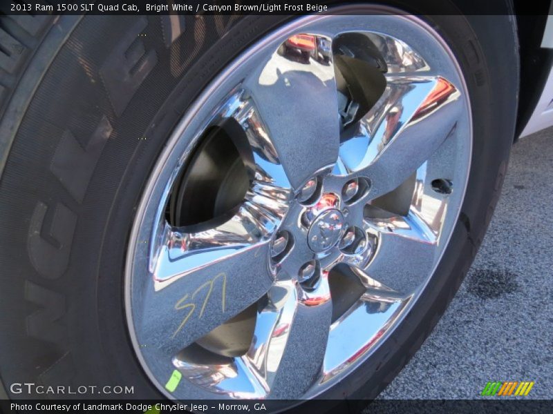 Bright White / Canyon Brown/Light Frost Beige 2013 Ram 1500 SLT Quad Cab