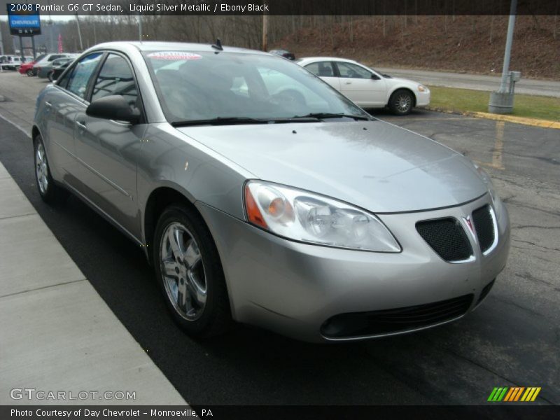 Liquid Silver Metallic / Ebony Black 2008 Pontiac G6 GT Sedan