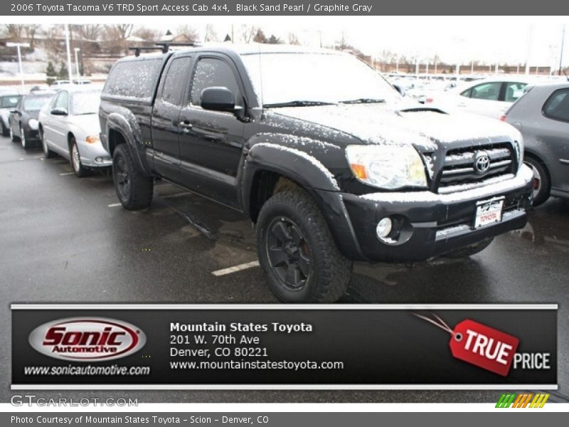 Black Sand Pearl / Graphite Gray 2006 Toyota Tacoma V6 TRD Sport Access Cab 4x4