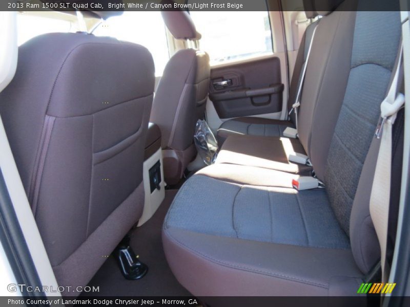 Bright White / Canyon Brown/Light Frost Beige 2013 Ram 1500 SLT Quad Cab