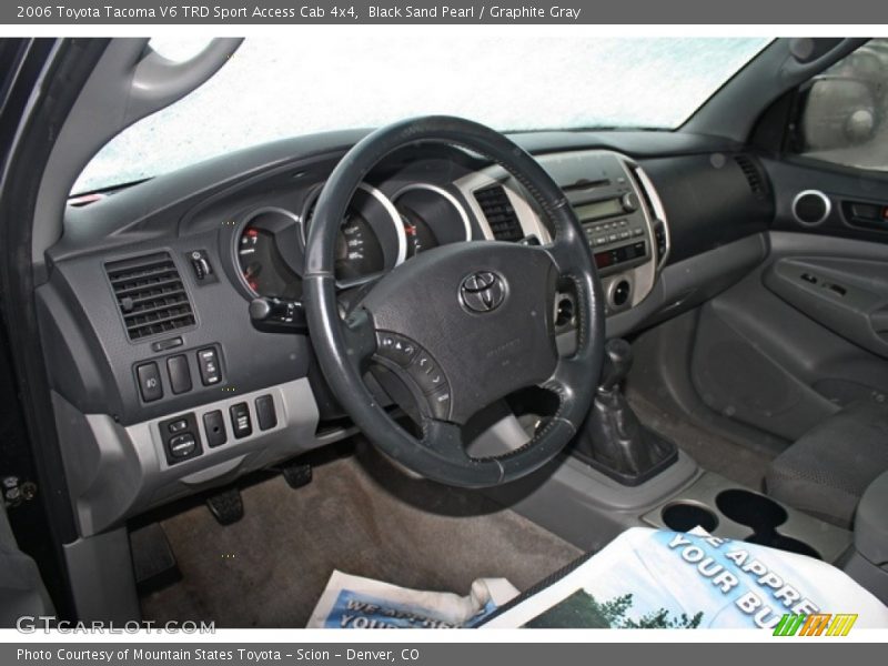 Black Sand Pearl / Graphite Gray 2006 Toyota Tacoma V6 TRD Sport Access Cab 4x4