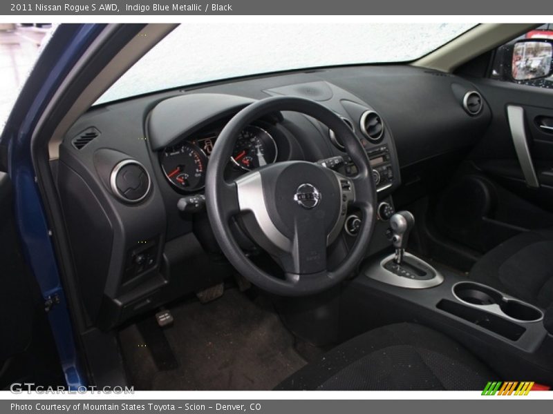 Indigo Blue Metallic / Black 2011 Nissan Rogue S AWD