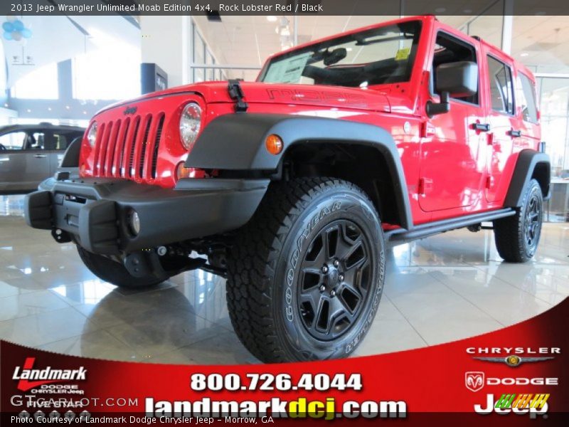 Rock Lobster Red / Black 2013 Jeep Wrangler Unlimited Moab Edition 4x4