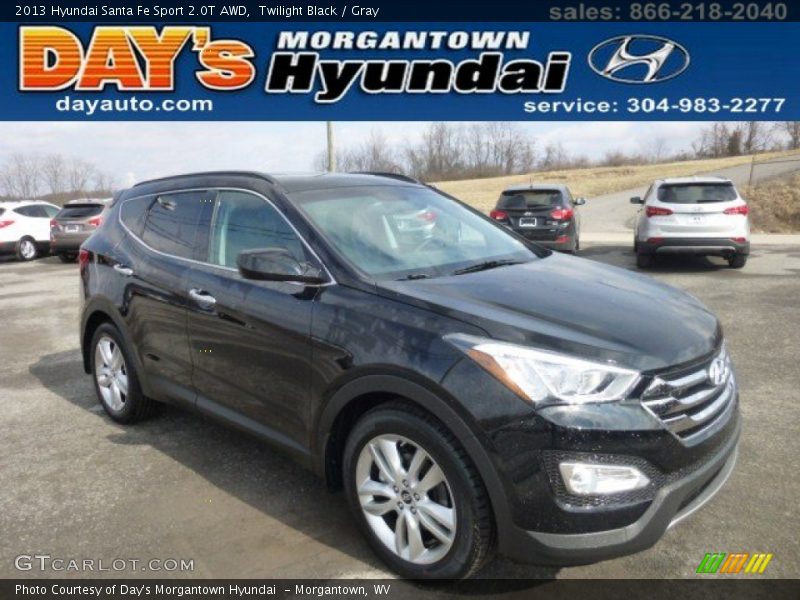 Twilight Black / Gray 2013 Hyundai Santa Fe Sport 2.0T AWD