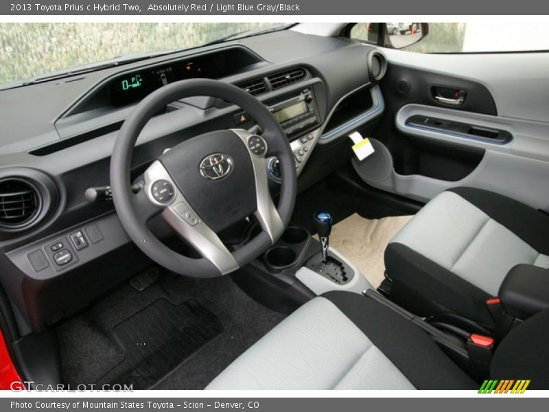  2013 Prius c Hybrid Two Light Blue Gray/Black Interior