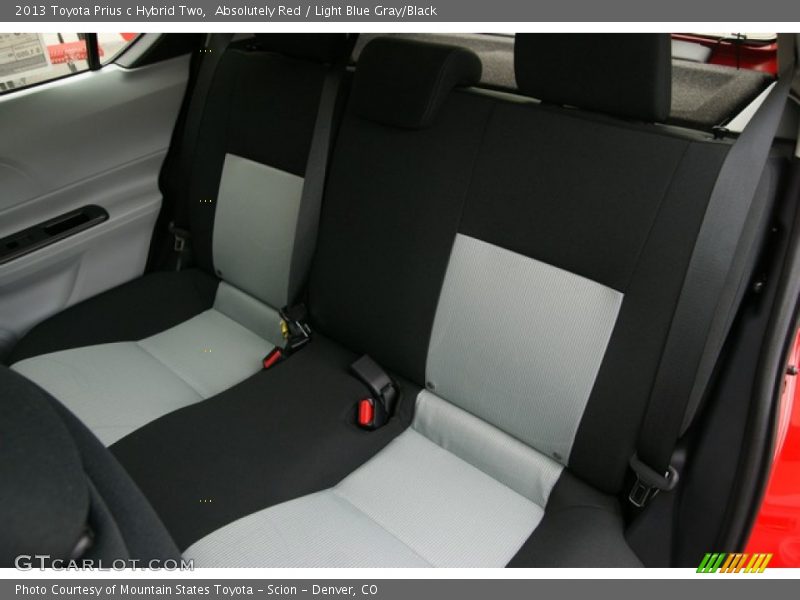 Rear Seat of 2013 Prius c Hybrid Two