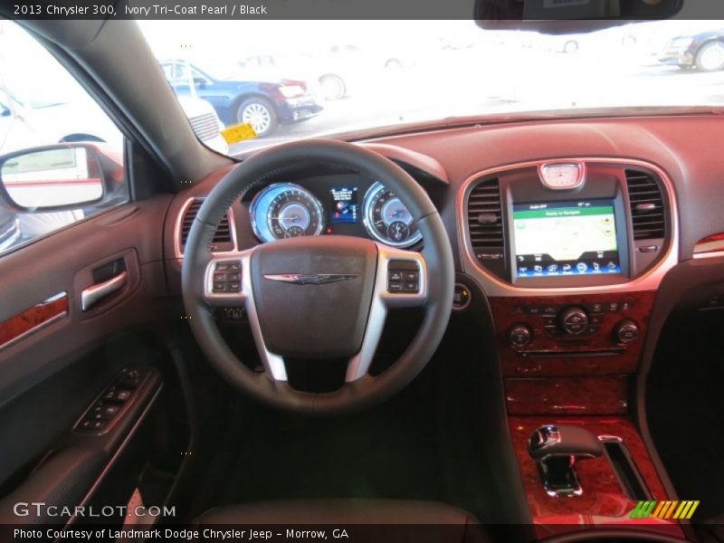 Ivory Tri-Coat Pearl / Black 2013 Chrysler 300