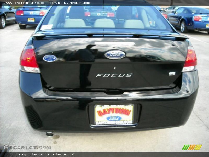 Ebony Black / Medium Stone 2009 Ford Focus SE Coupe