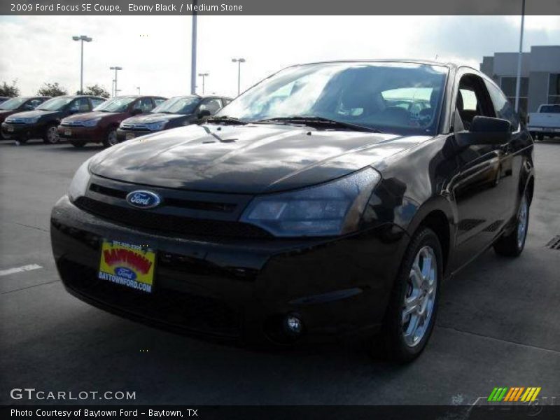 Ebony Black / Medium Stone 2009 Ford Focus SE Coupe