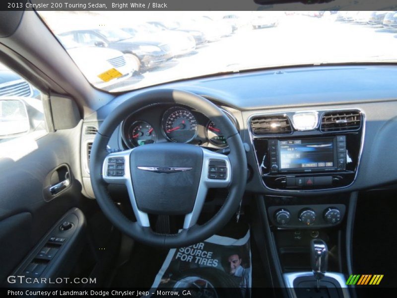 Bright White / Black 2013 Chrysler 200 Touring Sedan