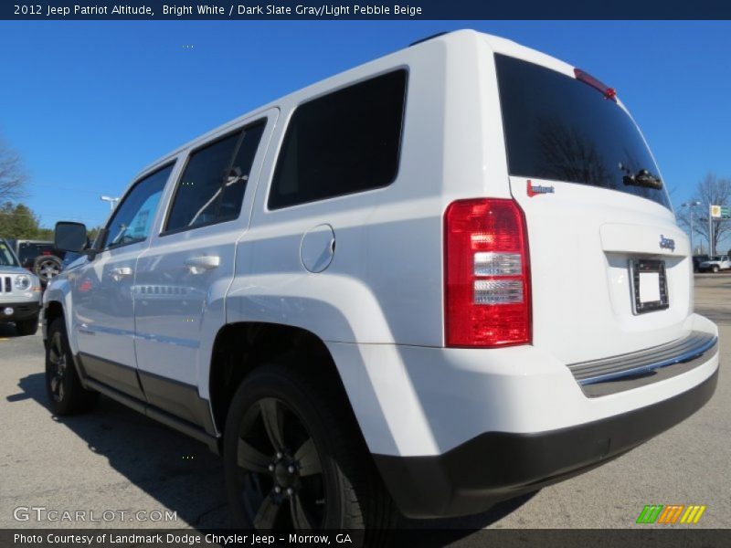 Bright White / Dark Slate Gray/Light Pebble Beige 2012 Jeep Patriot Altitude