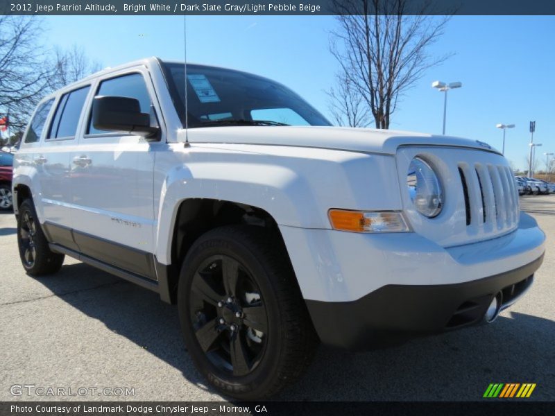 Bright White / Dark Slate Gray/Light Pebble Beige 2012 Jeep Patriot Altitude