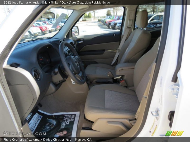 Bright White / Dark Slate Gray/Light Pebble Beige 2012 Jeep Patriot Altitude