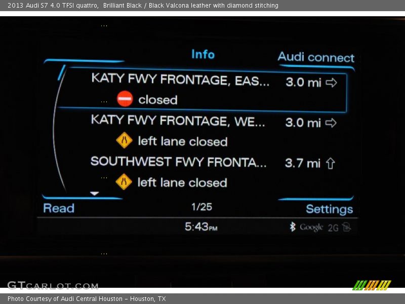 Brilliant Black / Black Valcona leather with diamond stitching 2013 Audi S7 4.0 TFSI quattro