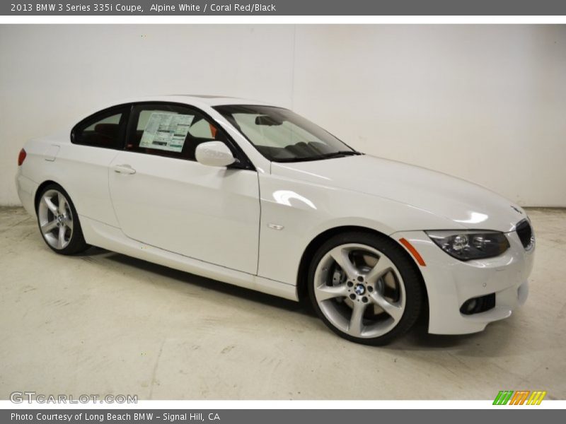 Alpine White / Coral Red/Black 2013 BMW 3 Series 335i Coupe