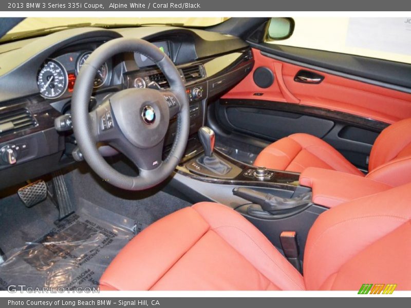 Alpine White / Coral Red/Black 2013 BMW 3 Series 335i Coupe