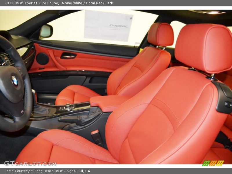 Alpine White / Coral Red/Black 2013 BMW 3 Series 335i Coupe
