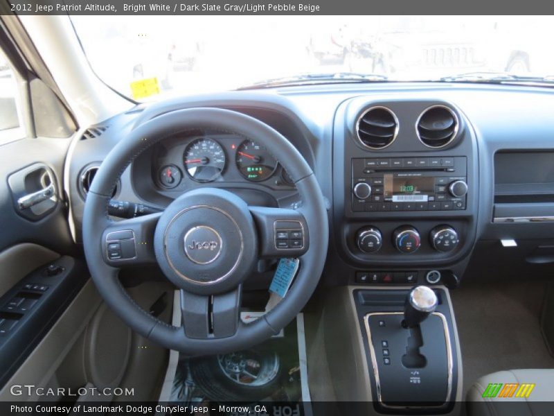 Bright White / Dark Slate Gray/Light Pebble Beige 2012 Jeep Patriot Altitude