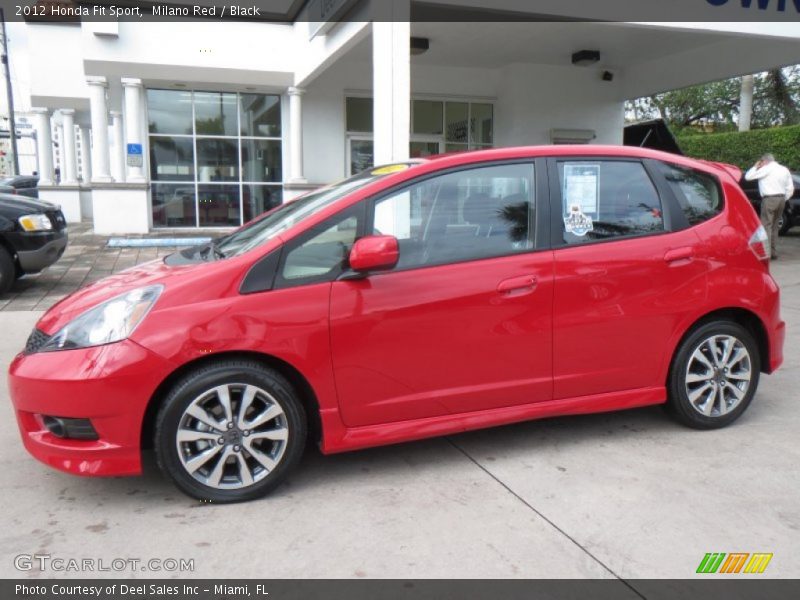 Milano Red / Black 2012 Honda Fit Sport