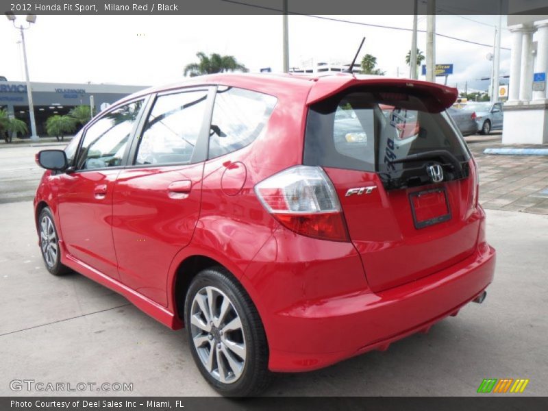 Milano Red / Black 2012 Honda Fit Sport