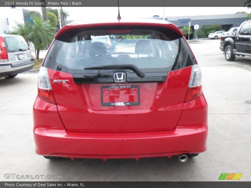 Milano Red / Black 2012 Honda Fit Sport
