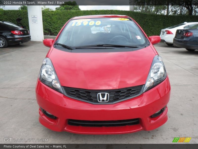 Milano Red / Black 2012 Honda Fit Sport