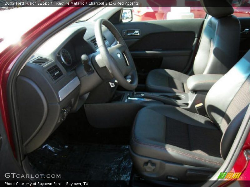 Redfire Metallic / Charcoal Black/Red Accents 2009 Ford Fusion SE Sport