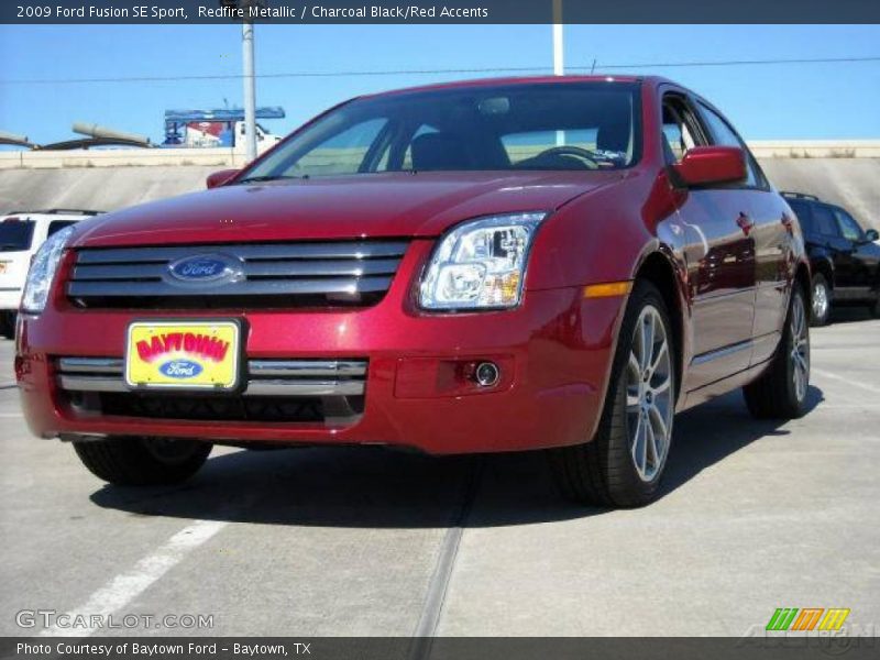 Redfire Metallic / Charcoal Black/Red Accents 2009 Ford Fusion SE Sport