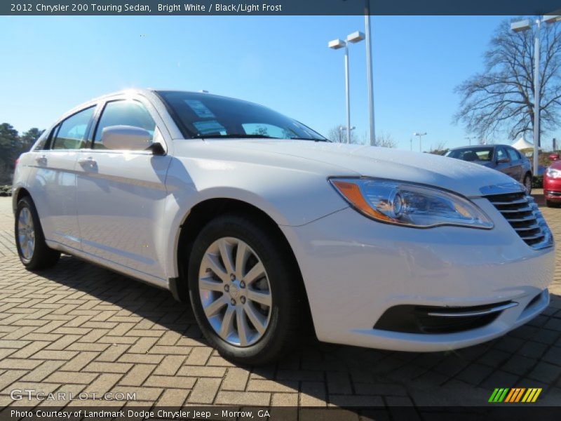 Bright White / Black/Light Frost 2012 Chrysler 200 Touring Sedan