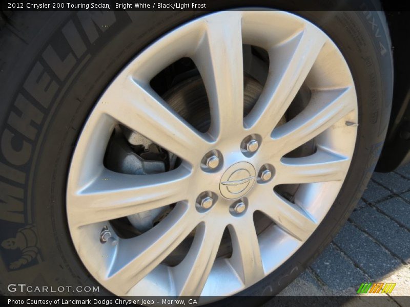 Bright White / Black/Light Frost 2012 Chrysler 200 Touring Sedan