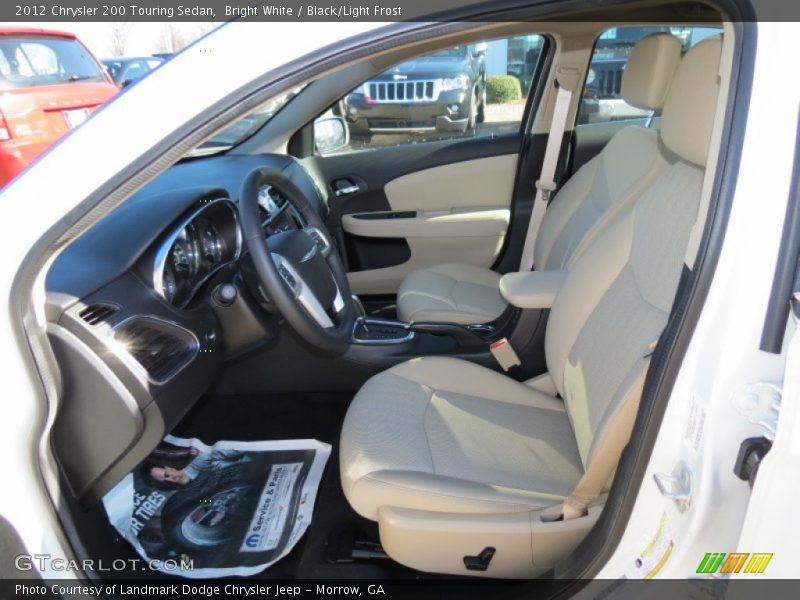 Bright White / Black/Light Frost 2012 Chrysler 200 Touring Sedan